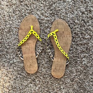 Crown & Ivy Yellow Cork Sandals